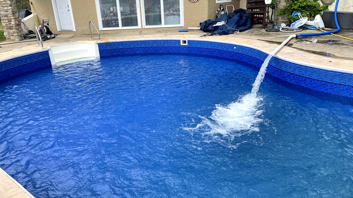 Pool fill in progress - West Lafayette Customer