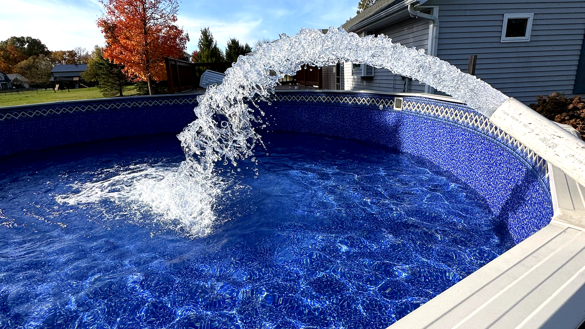 Pool being filled with water - Cabin Creek Water Transport