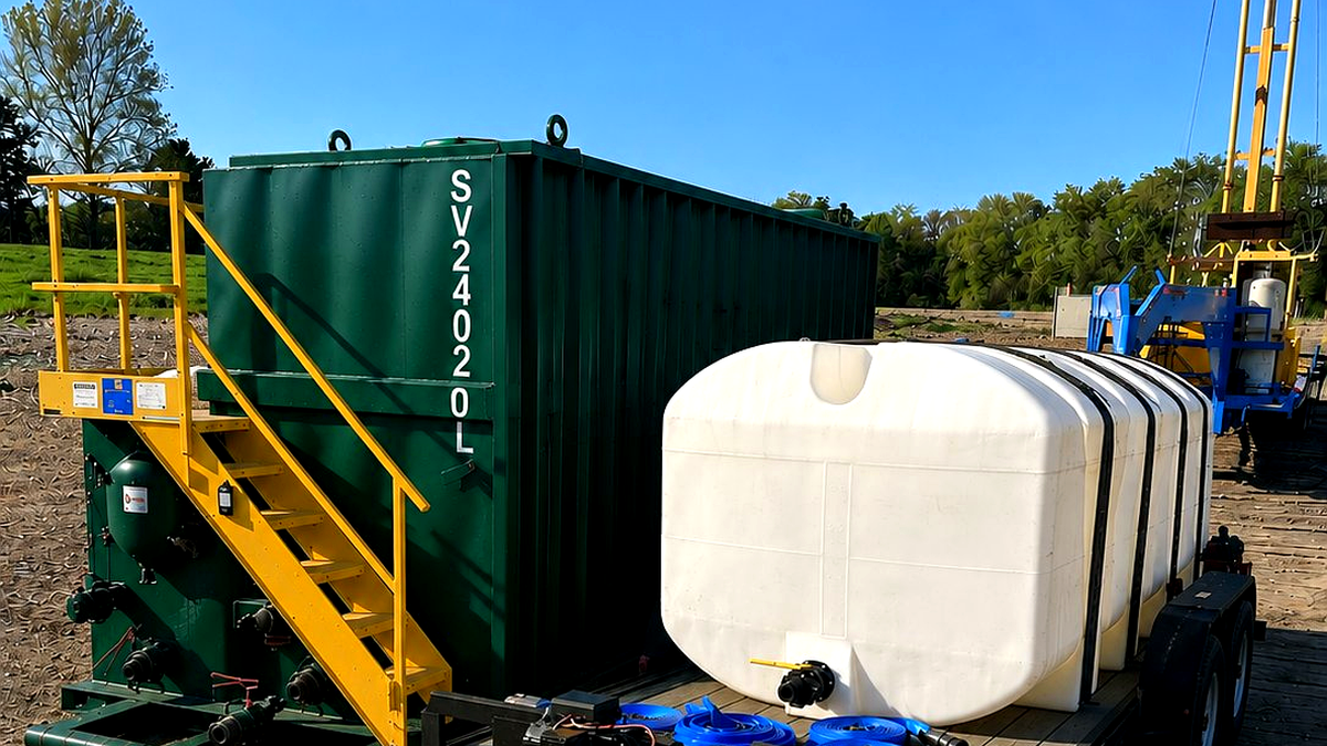 Water tank rental on trailer - Cabin Creek Water Transport